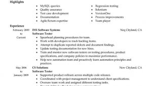 Resume Samples for Experienced Testing Professionals Resume Templates for Experienced software Testing