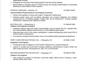 Resume Samples for Experienced Testing Professionals software Tester Resume Sample