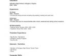 Resume Samples for Highschool Students with No Work Experience Resume for High School Students with No Work Experience