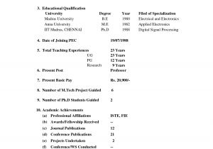 Resume Samples for Lecturer In Engineering College Sample Resume for Faculty Position Resume Ideas