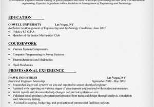 Resume Samples for Mechanical Engineering Students Mechanical Engineering Internship Resume Sample