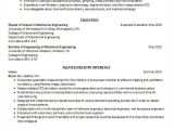 Resume Samples for Mechanical Engineering Students Mechanical Engineering Student Resume Best Resume Collection