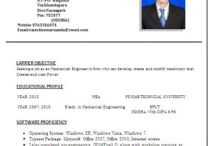 Resume Samples for Mechanical Engineering Students Resume format for Mechanical Engineering Students Best