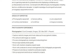 Resume Samples for Photographers 15 Photographer Resume Templates Doc Pdf Free