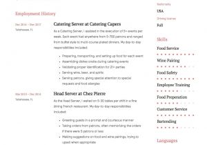 Resume Samples for Restaurant Servers 12 Restaurant Server Resume Sample S 2018 Free Downloads