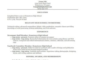 Resume Samples for Students In High School High School Resume Template 9 Free Word Excel Pdf