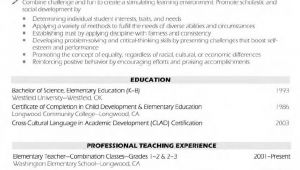 Resume Samples for Teaching Profession Teaching Resume Objective Examples Samplebusinessresume