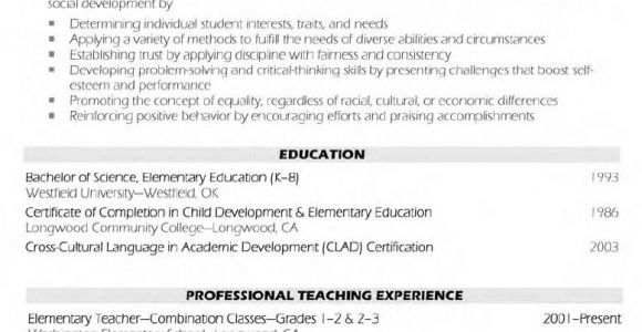 Resume Samples for Teaching Profession Teaching Resume Objective Examples Samplebusinessresume