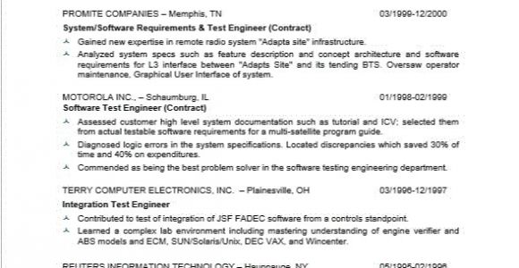 Resume Samples for Testing Professionals software Tester Resume Sample