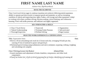 Resume Samples for Truck Drivers with An Objective Truck Driver Resume Best Template Collection