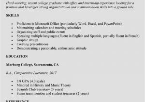 Resume Skills Examples for Students How to Write A College Student Resume with Examples