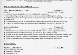 Resume Template for Caregiver Position Resume format Resume Samples Caregiver