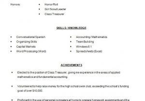 Resume Template for High School 9 Sample High School Resume Templates Pdf Doc Free