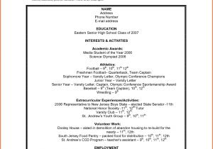 Resume Template for High School Student Applying to College Sample Resume for High School Students Applying for