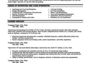 Resume Template for Supervisor Position Construction Site Supervisor Resume Template Premium