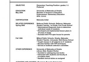 Resume Template for Teaching Job Sample Resume for Teaching Position Sample Resumes