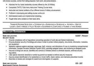 Resume Template Military Experience Military Resume Sample Free Resume Template Professional