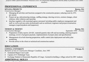 Resume Templates Construction Resume format Resume Examples Construction