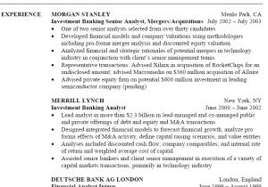 Resume Templates for Banking Jobs Investment Banking Resume Template Learnhowtoloseweight Net
