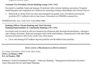 Resume Templates for Banking Jobs Sample Resume for Bank Jobs Best Resume Gallery