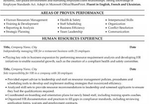 Resume Templates for Hr Professionals top Human Resources Resume Templates Samples