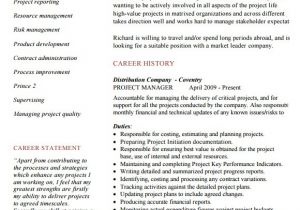 Resume Templates for Project Managers 8 Sample Project Manager Resumes Sample Templates