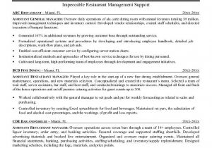Resume Templates for Restaurant Managers Restaurant General Manager Resume Amplifiermountain org