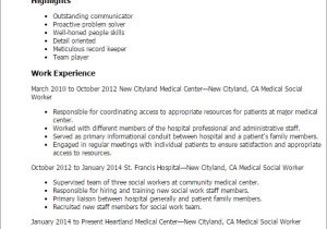 Resume Templates for social Workers Professional Medical social Worker Templates to Showcase