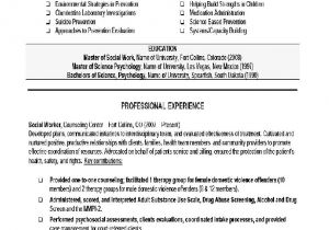 Resume Templates for social Workers social Work Resume Objective Statement