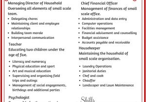 Resume Templates for Stay at Home Moms Resume Of A Stay at Home Mum Stay at Home Mum