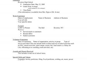 Resume Templates No Experience 14 Luxury High School Student Resume Templates No Work