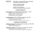 Resume Word format for Teaching Job High School Teacher Resume Getha Krisha High School