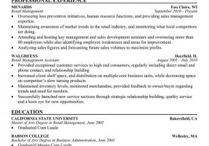 Retail Manager Resume Template Cv Writing Retail Manager