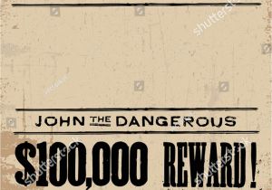 Reward Posters Template Vector Vintage Wanted Poster Template All Stock Vector