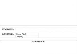Rfi forms Template Request for Information Template All About Letter Examples