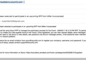 Rfp Invitation Email Template Send Customized Invitations to Suppliers Scout Rfp