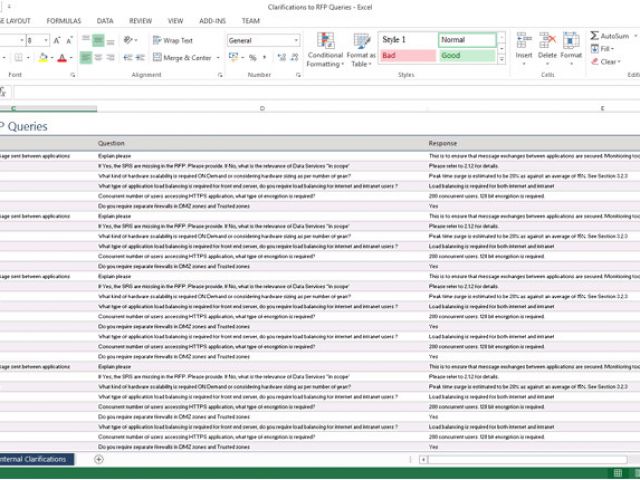 Rfp Questions Template Request for Proposal Rfp Templates In Ms Word ...