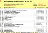 Rfp Requirements Template 6 Business Intelligence Report Requirements Template