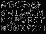 Rhinestone Alphabet Templates Waltograph Rhinestone Alphabet Font Template Instant Download