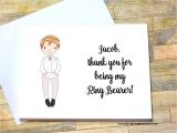 Ring Bearer Thank You Card Wording Amazon Com Personalized Will You Be My Ring Bearer Card