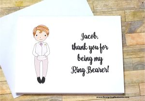 Ring Bearer Thank You Card Wording Amazon Com Personalized Will You Be My Ring Bearer Card
