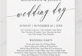 Ring Bearer Thank You Card Wording Delicate Calligraphy Wedding Day Program In 2020 Wedding