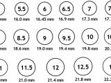 Ring Sizing Template Printable Ring Size Chart for Women Men