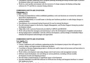 Roles and Responsibilities Of software Engineer Resume Embedded software Engineer Resume Samples Velvet Jobs