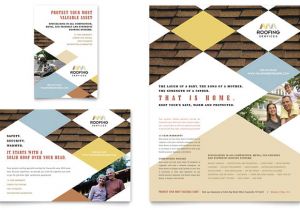 Roofing Flyer Templates Roofing Contractor Flyer Ad Template Design