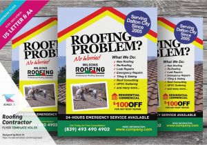 Roofing Flyer Templates Roofing Contractor Flyer Vol 03 Flyer Templates