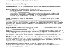 Roommate Contracts Template 40 Free Roommate Agreement Templates forms Word Pdf