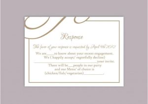 Rsvp Cards for Weddings Templates Diy Wedding Rsvp Template Editable Text Word File Download