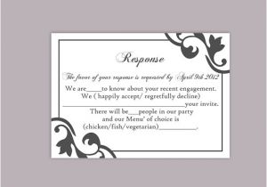 Rsvp Cards for Weddings Templates Diy Wedding Rsvp Template Editable Text Word File Instant