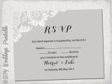 Rsvp Cards for Weddings Templates Wedding Rsvp Template Download Diy Silver Gray Antique